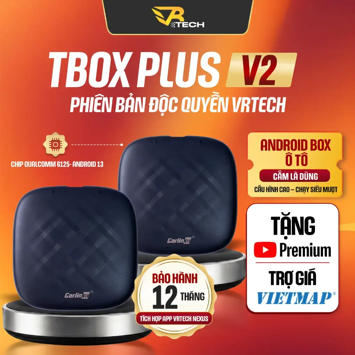 Carlinkit TBOX PLUS V2 dùng Vietmap và đa nhiệm