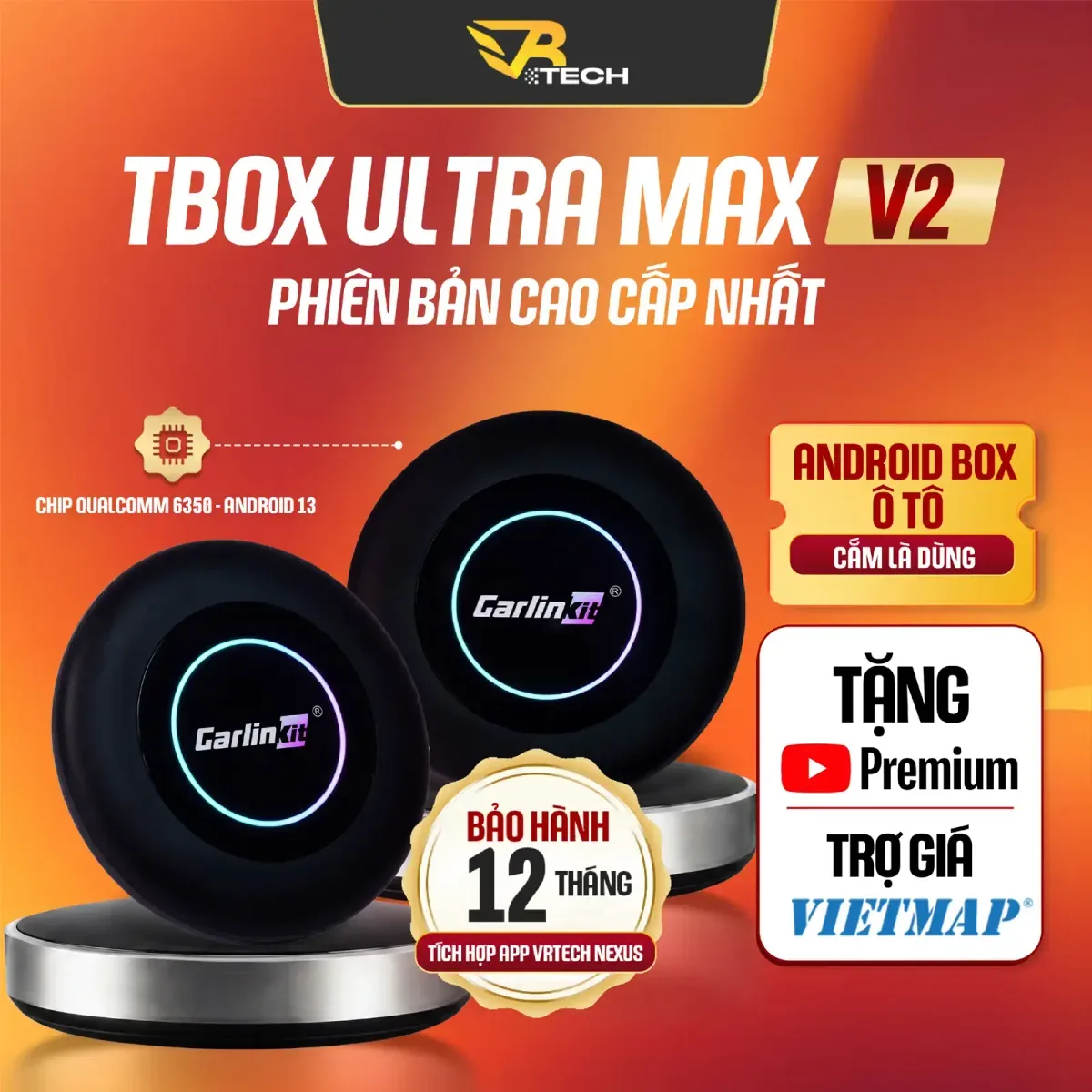 Carlinkit TBOX ULTRA MAX V2 hiệu năng cao cho Vietmap và đa nhiệm